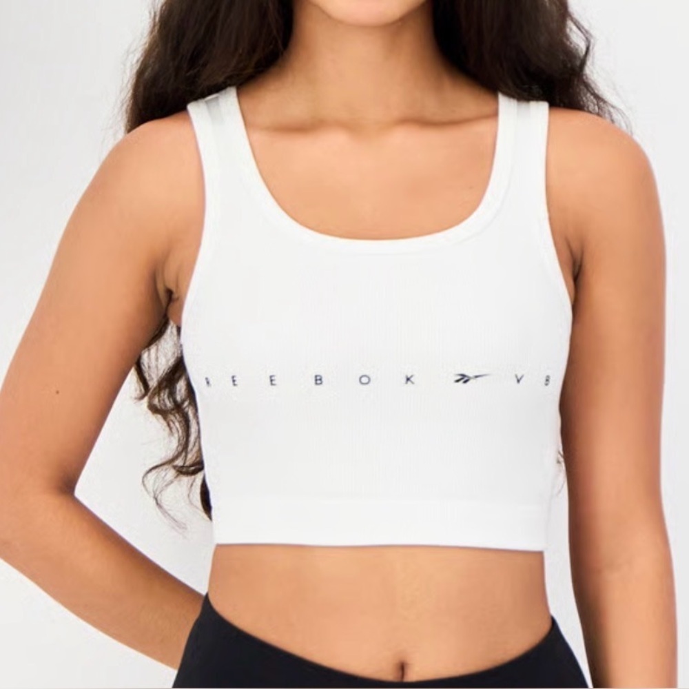 Reebok x Victoria Beckham Cropped Ribbed Tank Top White Size XS